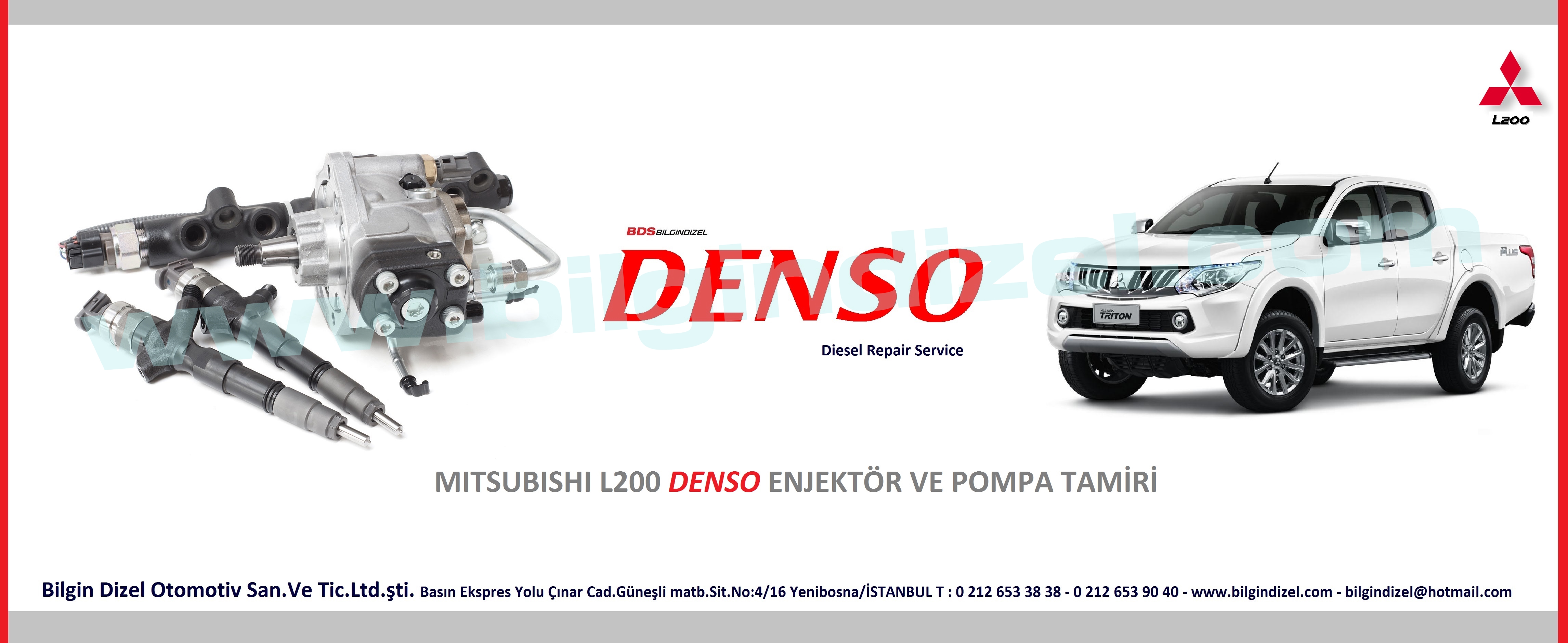 Mitsubishi L200 Denso Enjektör Tamiri Bilgin Dizel'de Başlamıştır 
